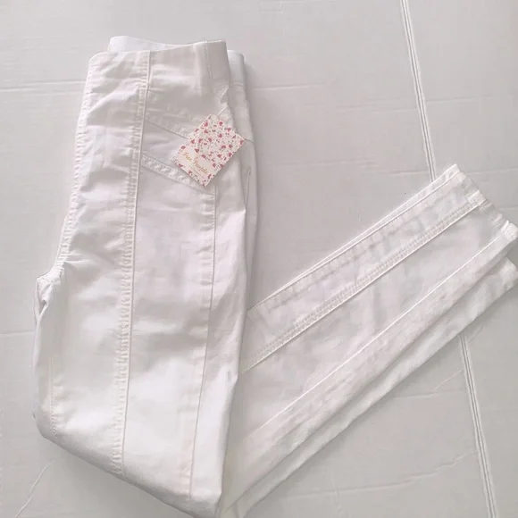 Free People | Feel Alright White Skinny Jeans - Picture 4 of 9